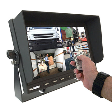 Avs 9" Quad Dash Mount 4 Pin 12-24 Volt Lcd Monitor With Quad View | Formula