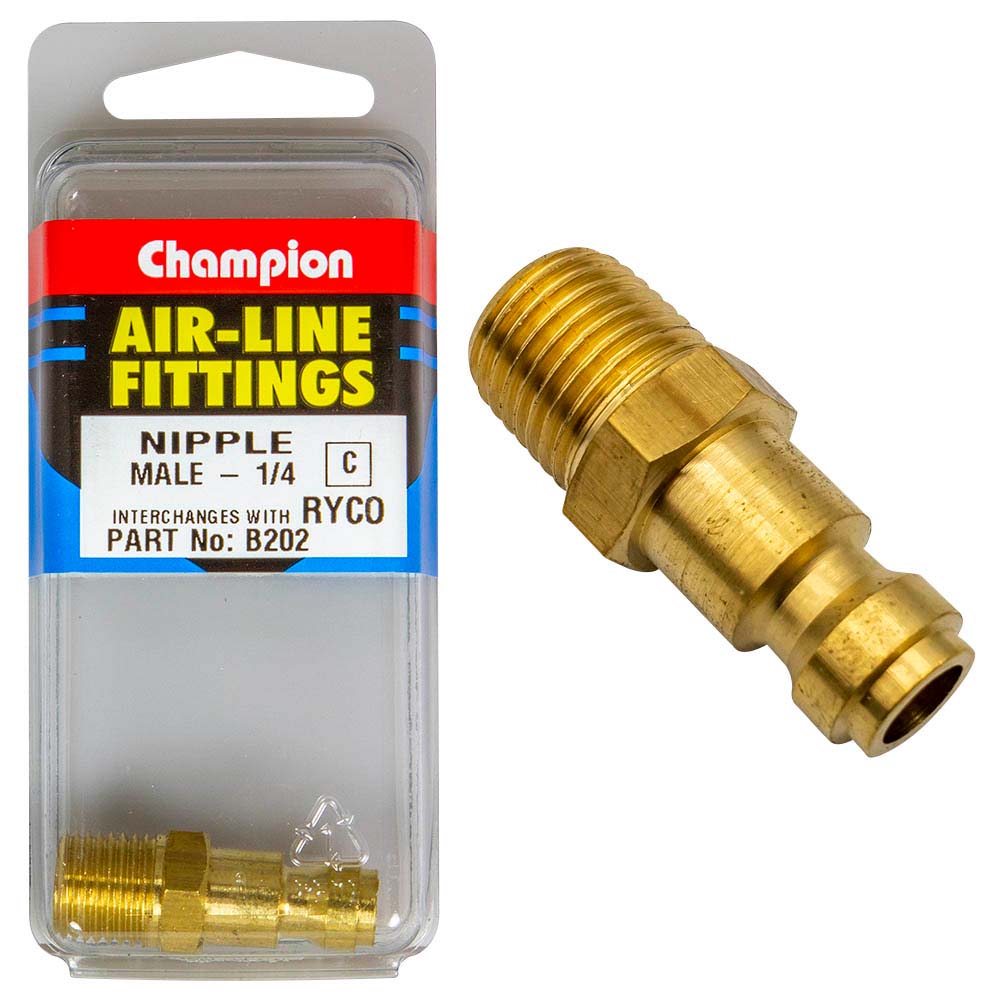 Champion 1/4in Male Nipple Ryco interchange (1) | ISL