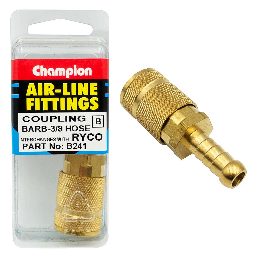 Champion 3/8in Hose Barb Coupling Ryco interchange (1) | ISL