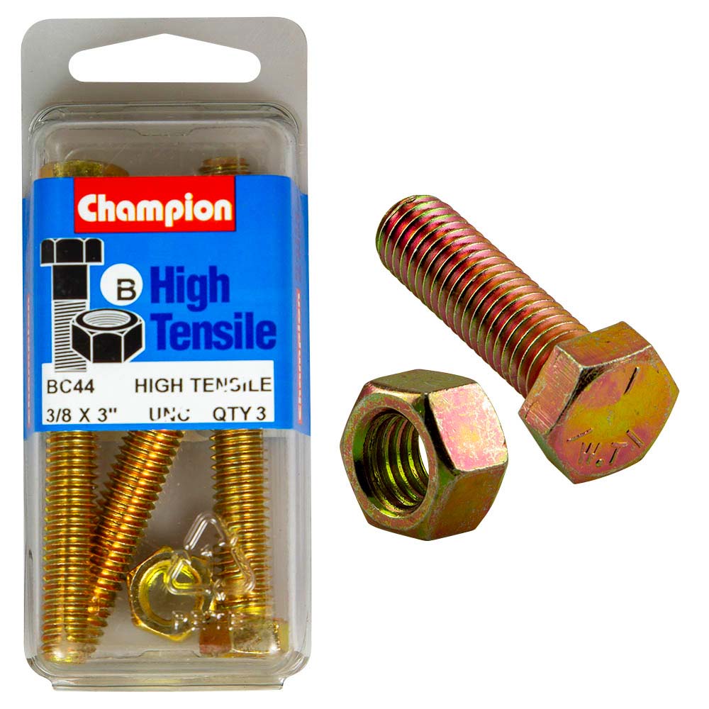 Champion 3in x 3/8in Set Screw & Nut (B) - GR5 | ISL