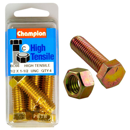 Champion 1-1/2in x 1/2in Set Screw & Nut (C) - GR5 | ISL