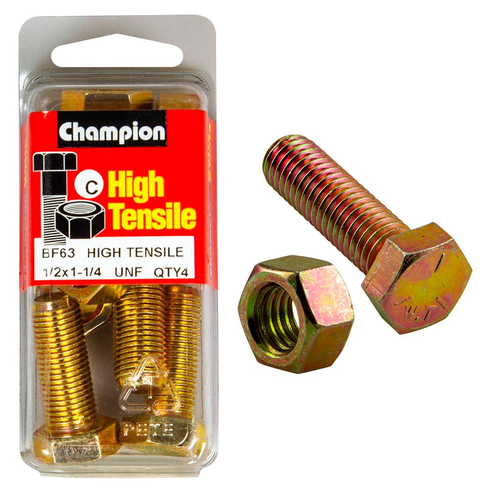 Champion 1-1/4in x 1/2in Set Screw & Nut (C) - GR5 | ISL