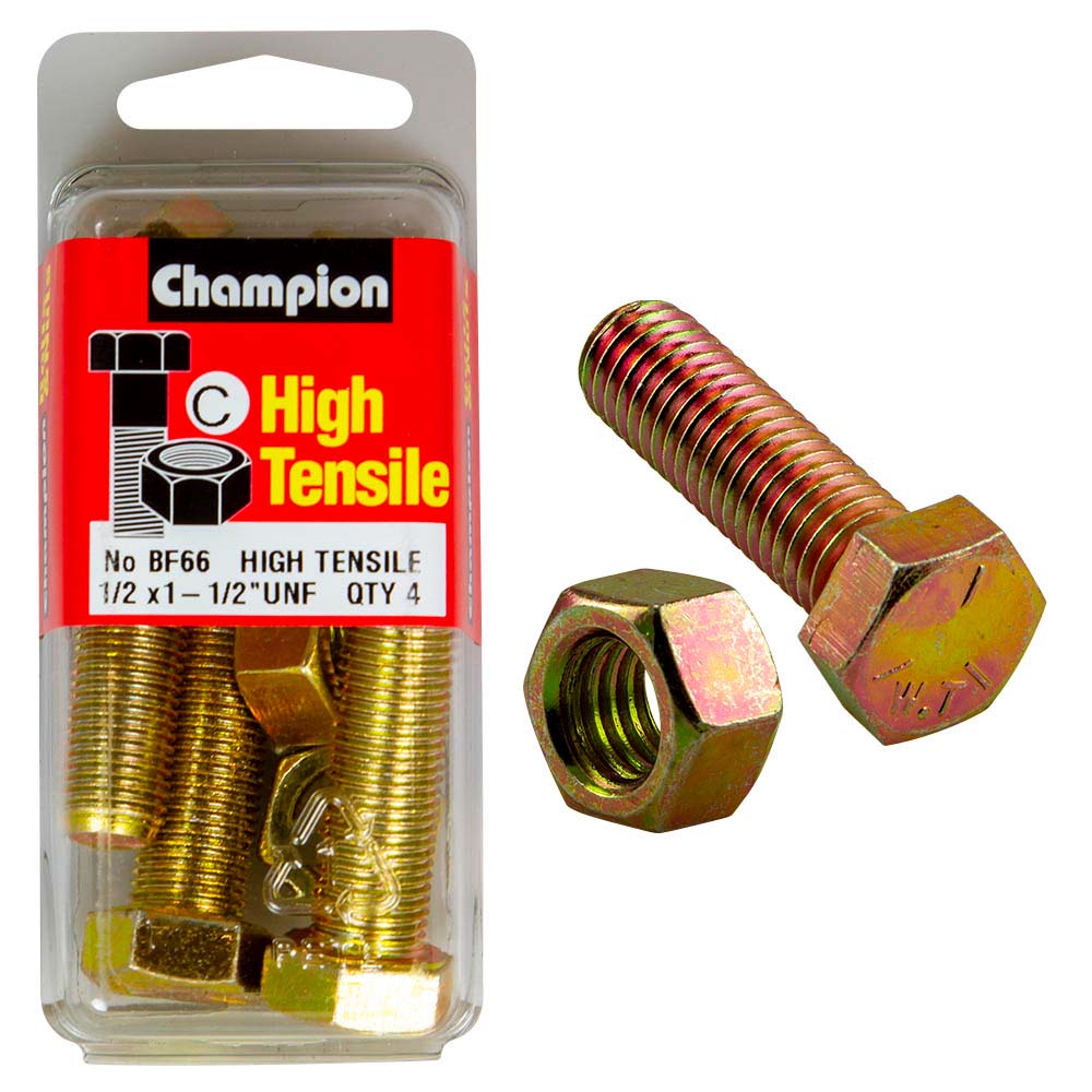 Champion 1-1/2in x 1/2in Set Screw & Nut (C) - GR5 | ISL
