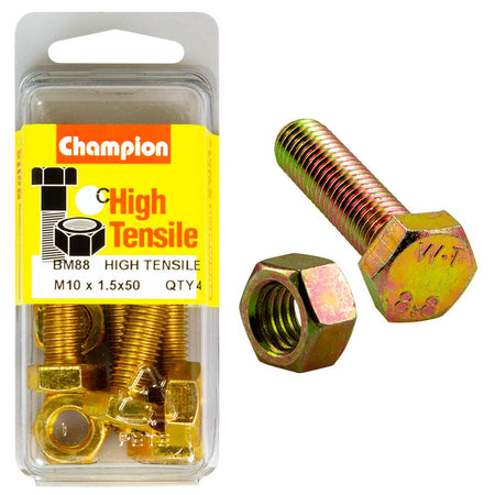 Champion M10 x 50 Set Screw & Nut (C) - GR8.8 | ISL