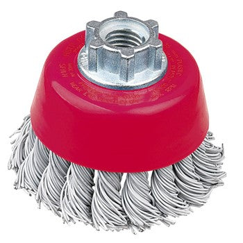 Jaz Cup Brush High Speed Twist Knot 65mm x 20mm - M14 x 2 - Laminated Wire (BRUH-6514L) | Hobeca