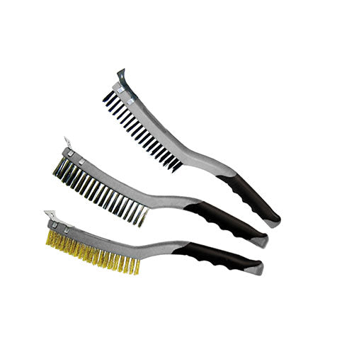 AmPro Wire Brush with Scraper Stainless Steel