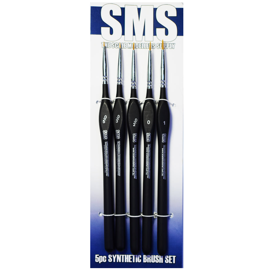 Scale Modellers Supply Synthetic Brush Set 5pc | Formula