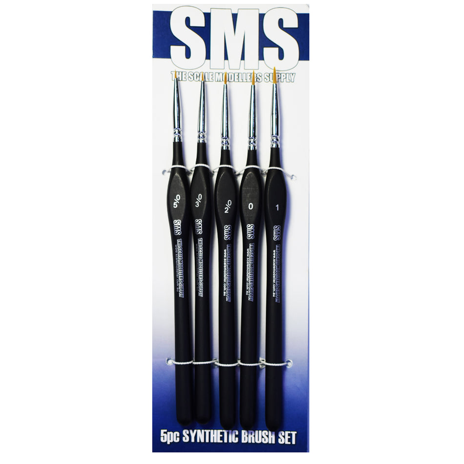 Scale Modellers Supply Synthetic Brush Set 5pc | Formula