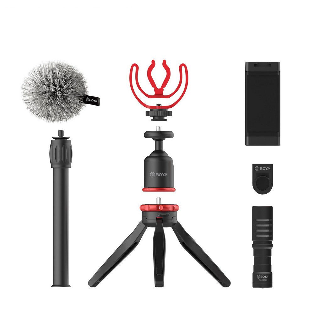Boya Vlogging Kit 1 Incl. Mini Tripod By-Mm1 Cold Shoe Mount | Formula