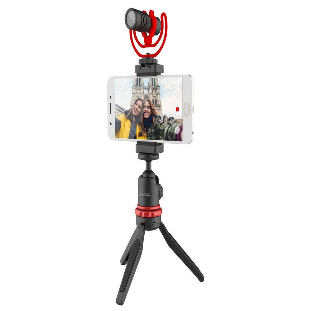 Boya Vlogging Kit 1 Incl. Mini Tripod By-Mm1 Cold Shoe Mount | Formula