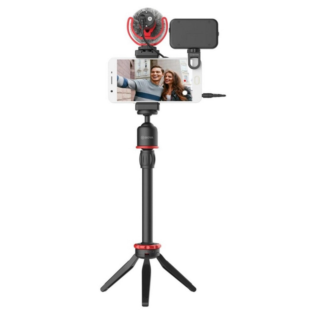 Boya Vlogging Kit Including Mini Tripod By-Mm1 Microphone & Led Light | Formula