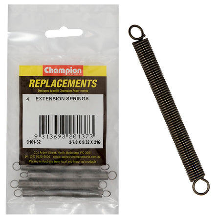 Champion 2-7/8in (L) x 9/32in (O.D.) x 21G Extension Spring | ISL