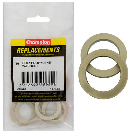 Champion 1in x 1-3/8in x 3/32in Polypropylene Washer -10pk | ISL