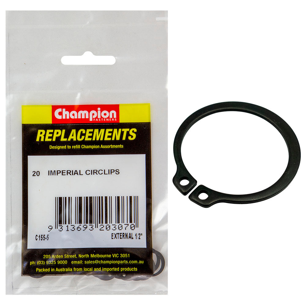 Champion 1/2in External Circlip -20pk | ISL