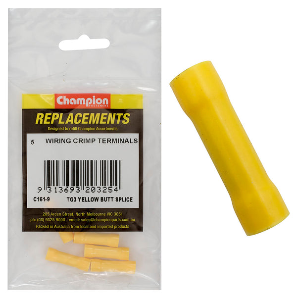Champion Yellow Cable Connector -5pk
