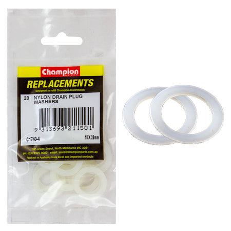 Champion M18 x 28mm x 1.0mm Nylon Washer -20pk | ISL