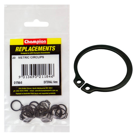 Champion 14mm External Circlip -20pk | ISL