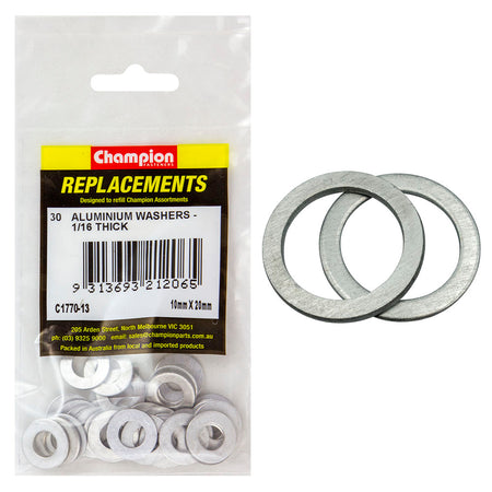 Champion M10 x 20mm x 1.6mm Aluminium Washer -30pk | ISL
