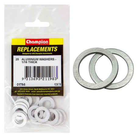 Champion 1/2in x 7/8in x 1/16in Aluminium Washer -20pk | ISL