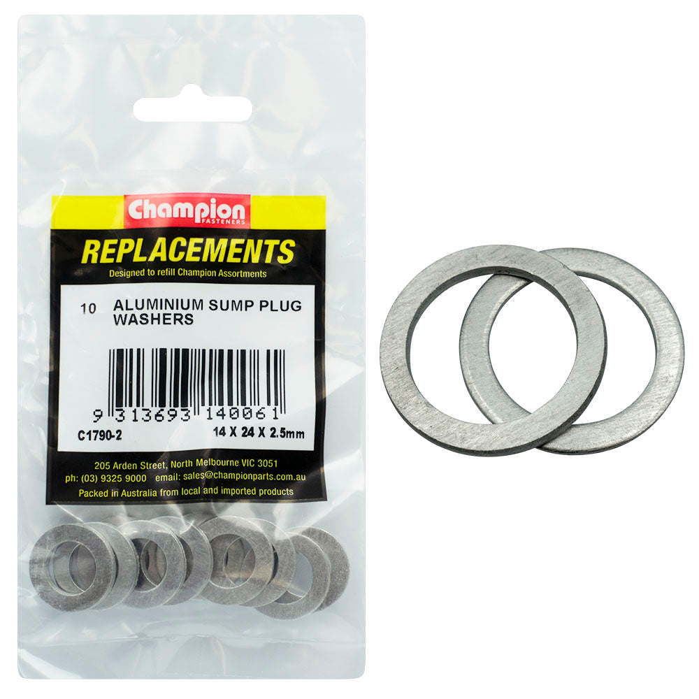 Champion M14 x 24mm x 2.5mm Aluminium Washer -10pk | ISL
