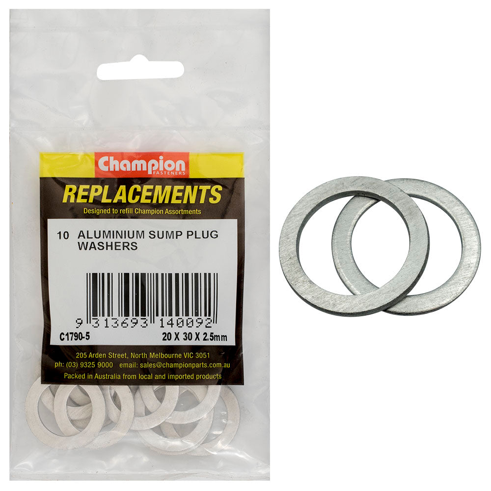 Champion M20 x 30mm x 2.5mm Aluminium Washer -10pk | ISL