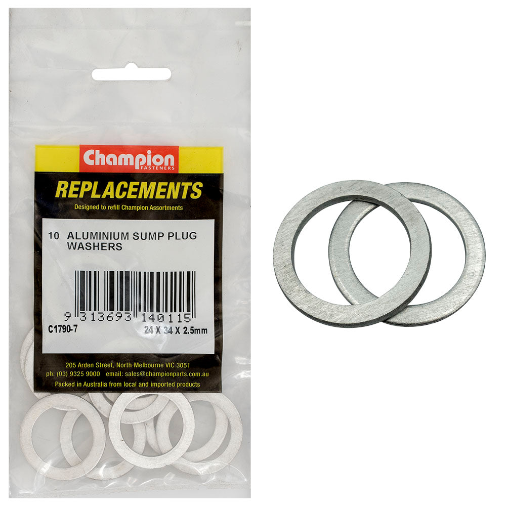 Champion M24 x 34mm x 2.5mm Aluminium Washer -10pk | ISL