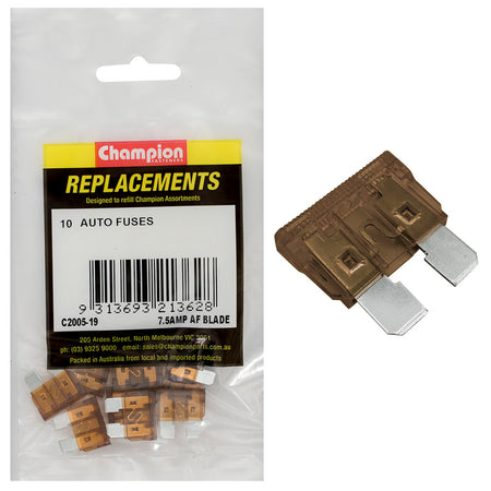 Champion AF 7.5Amp Standard Blade Fuse (Brown) -10pk | ISL