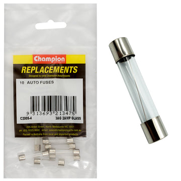 Champion 3AG 2 amp glass fuse pack of 10