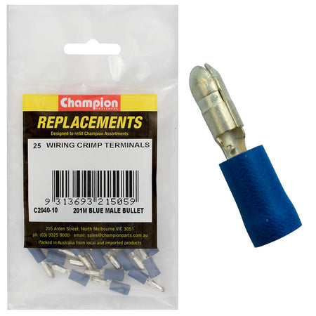 Champion Blue Male Bullet Terminal -25pk | ISL