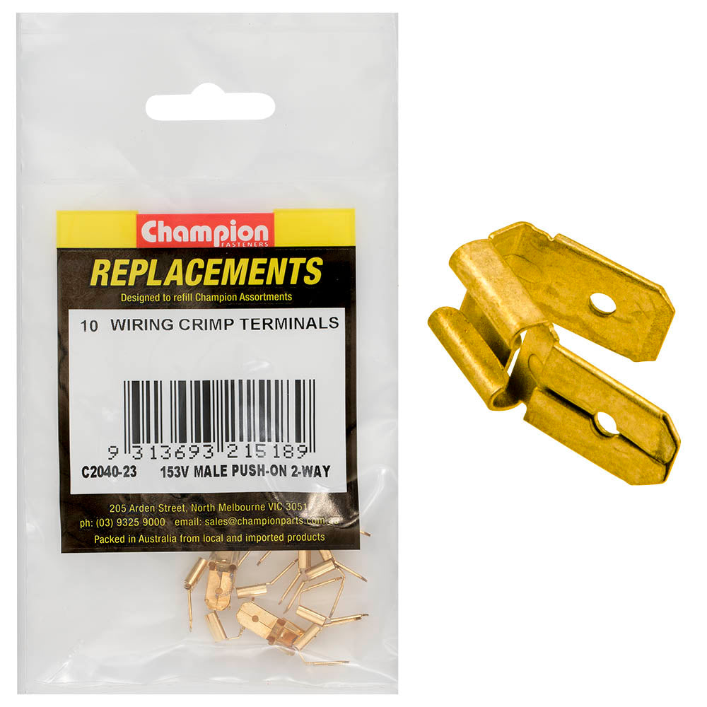 Champion Male Push-On 2-Way Connector -10pk | ISL