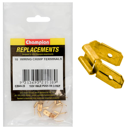 Champion Male Push-On 2-Way Connector -10pk | ISL