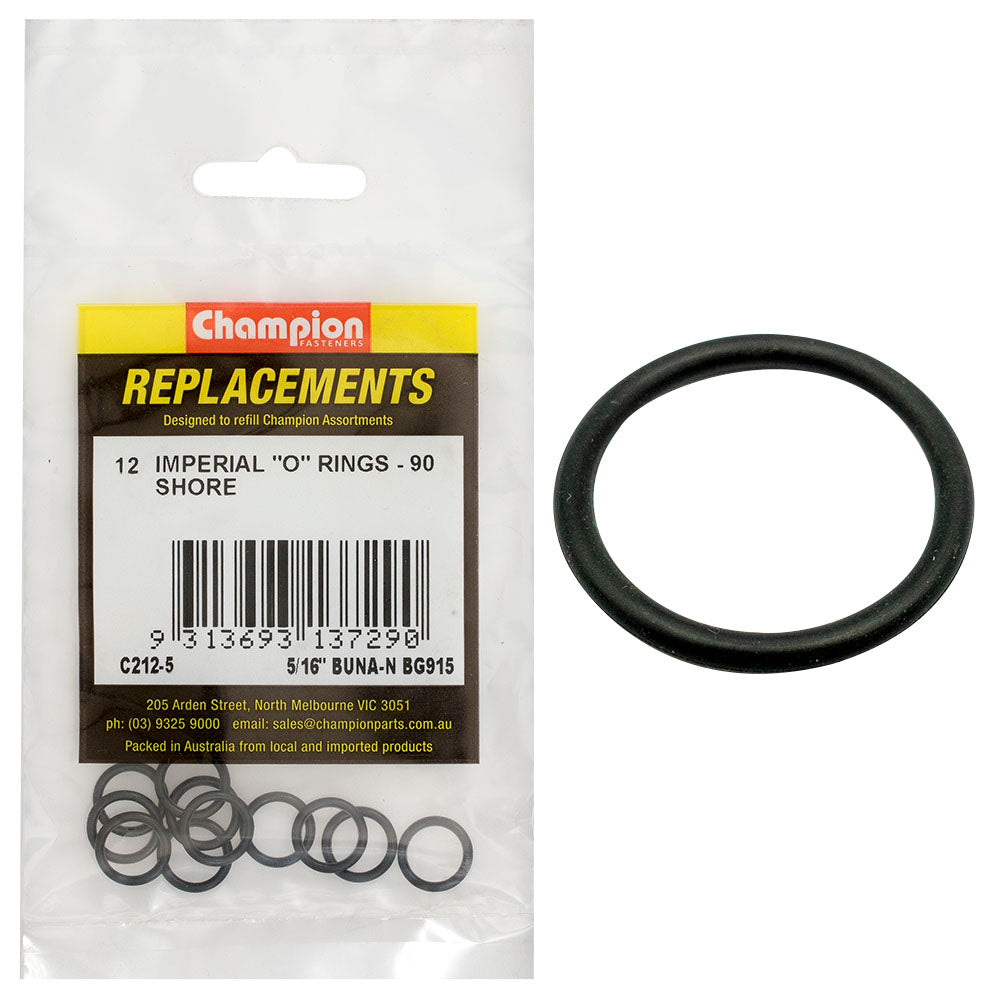 Champion 5/16in(Tube Ref) x.414(I.D) x.072(Sec.) O-Ring-12pk | ISL