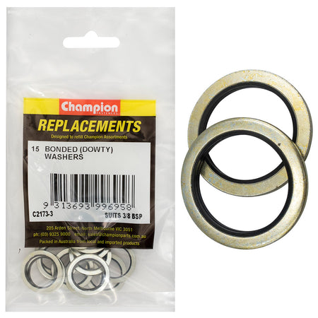 Champion Dowty Washer Suits 3/8 BSP -15pk | ISL