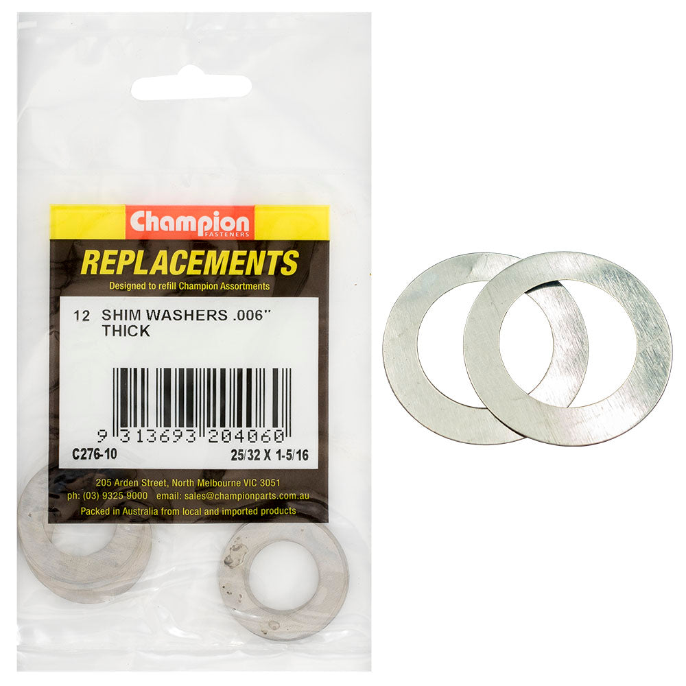 Champion 25/32in x 1-5/16in x 0.006in Shim Washer -12pk** | ISL