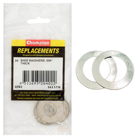 Champion 3/4in x 1-7/16in x 0.006in Shim Washer -24pk** | ISL