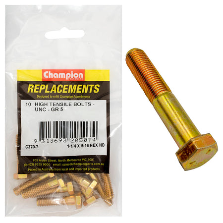 Champion 5/16in x 1-1/4in UNC Set Screw -Gr5 -10pk | ISL