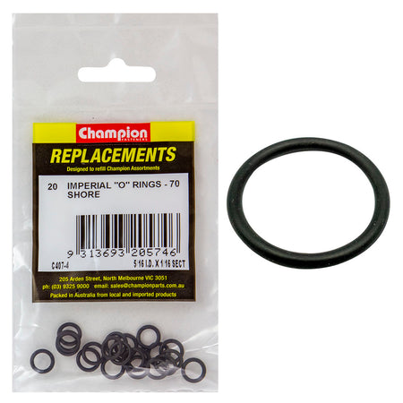 Champion 5/16in (I.D.) x 1/16in Imperial O-Ring -20pk | ISL