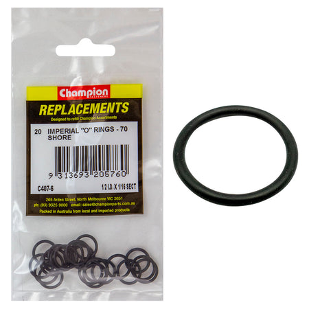 Champion 1/2in (I.D.) x 1/16in Imperial O-Ring -20pk | ISL