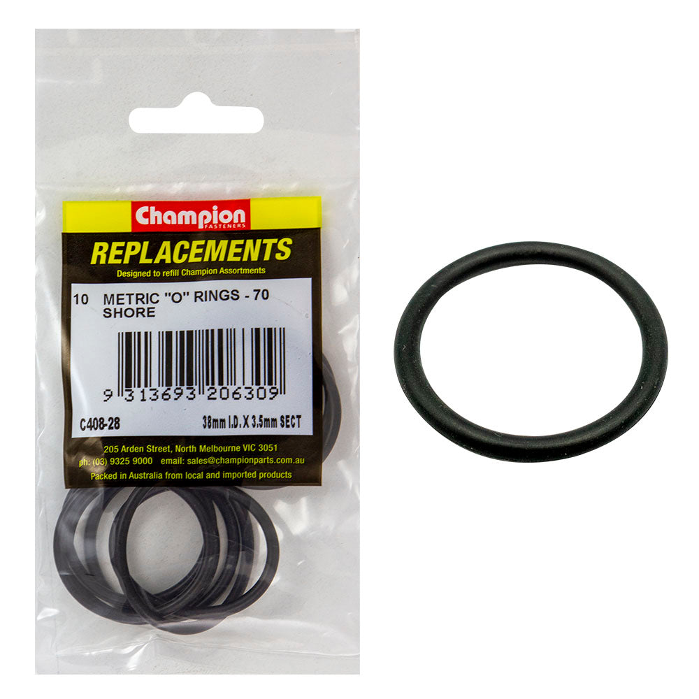 Champion 38mm (I.D.) x 3.5mm Metric O-Ring -10pk | ISL