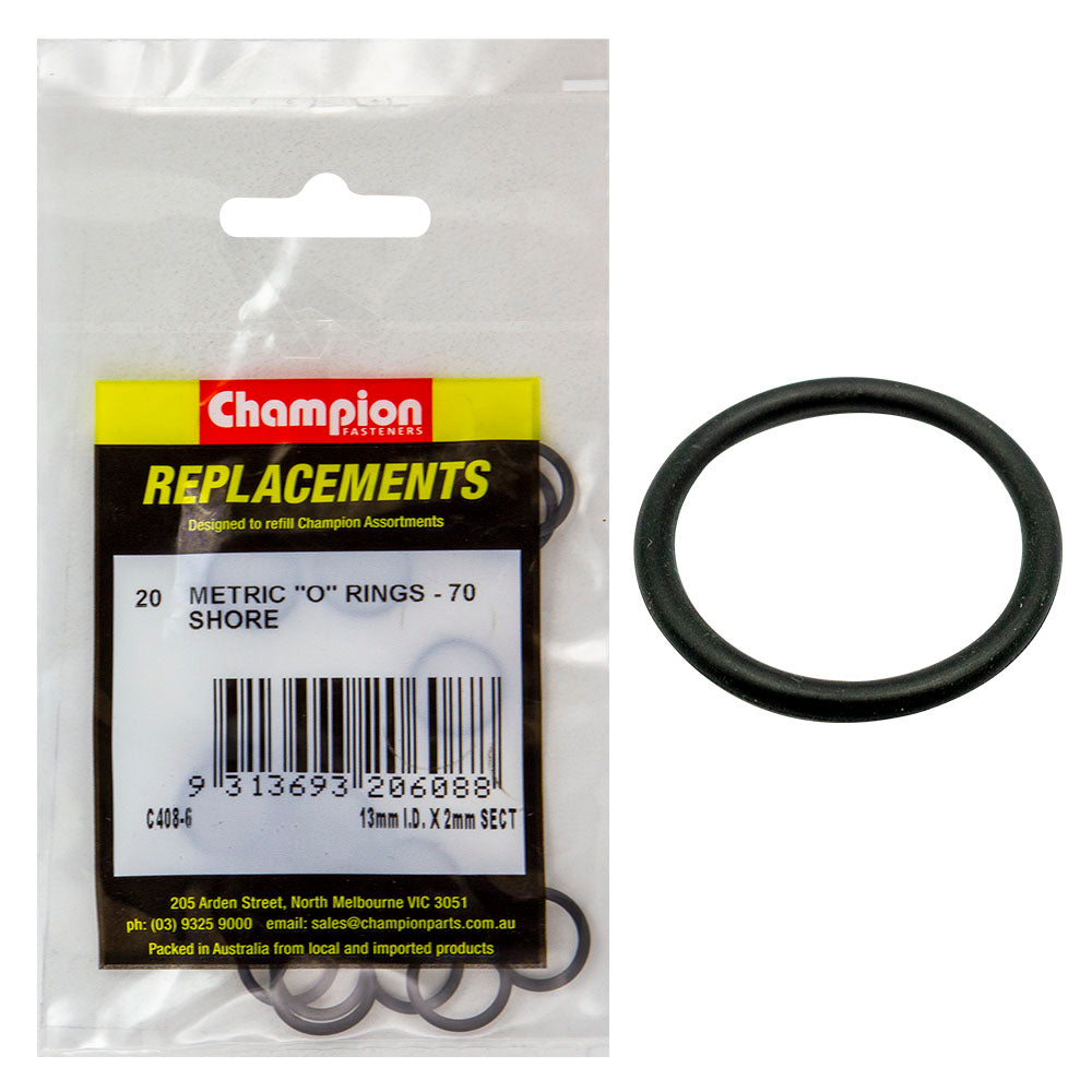 Champion 13mm (I.D.) x 2mm Metric O-Ring -20pk | ISL