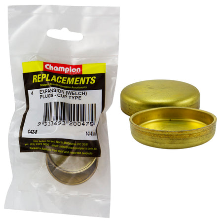 Champion 1-3/4in Brass Expansion (Frost) Plug -Cup Type -4pk | ISL