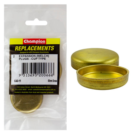 Champion 48mm Brass Expansion (Frost) Plug -Cup Type -2pk** | ISL