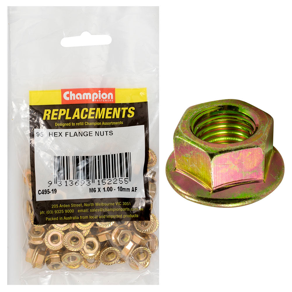 Champion M6 x 1.00 Nut (10mm AF) -95pk | ISL