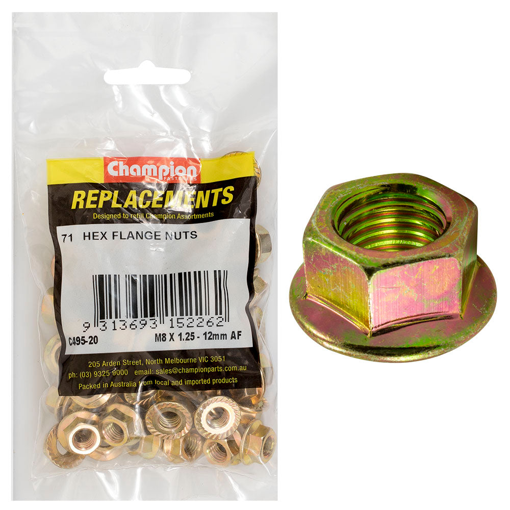 Champion M8 x 1.25 Nut (12mm AF) -71pk | ISL