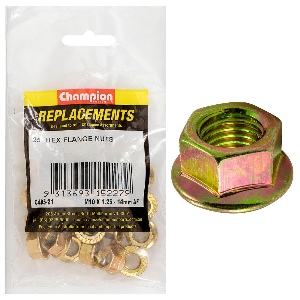 Champion M10 x 1.25 Nut (14mm AF) -25pk | ISL