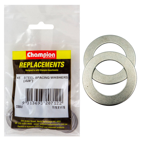 Champion 11/16 x1-1/16x1/32in(22G) Steel Spacing Washer-45pk