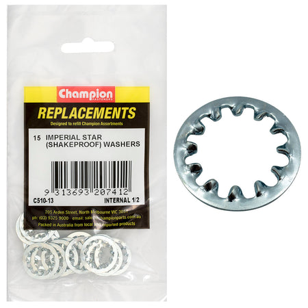 Champion 1/2in internal Star Washer -15pk | ISL