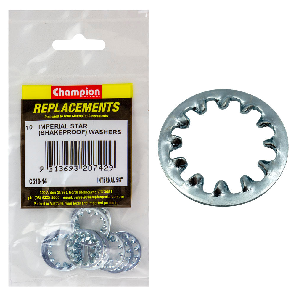 Champion 5/8in internal Star Washer -10pk | ISL