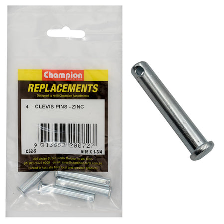 Champion 5/16in x 1-3/4in Clevis Pin -4pk | ISL