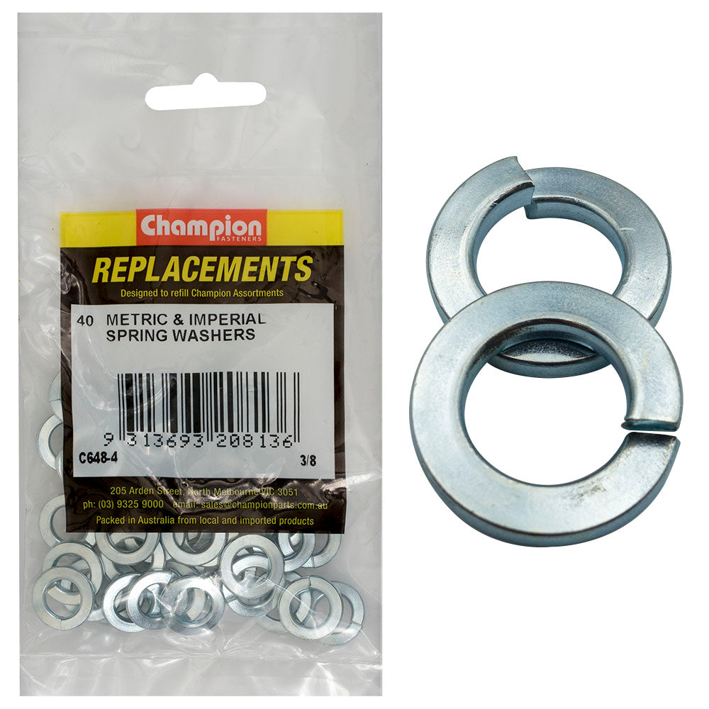 Champion 3/8in Flat Section Spring Washer -40pk | ISL